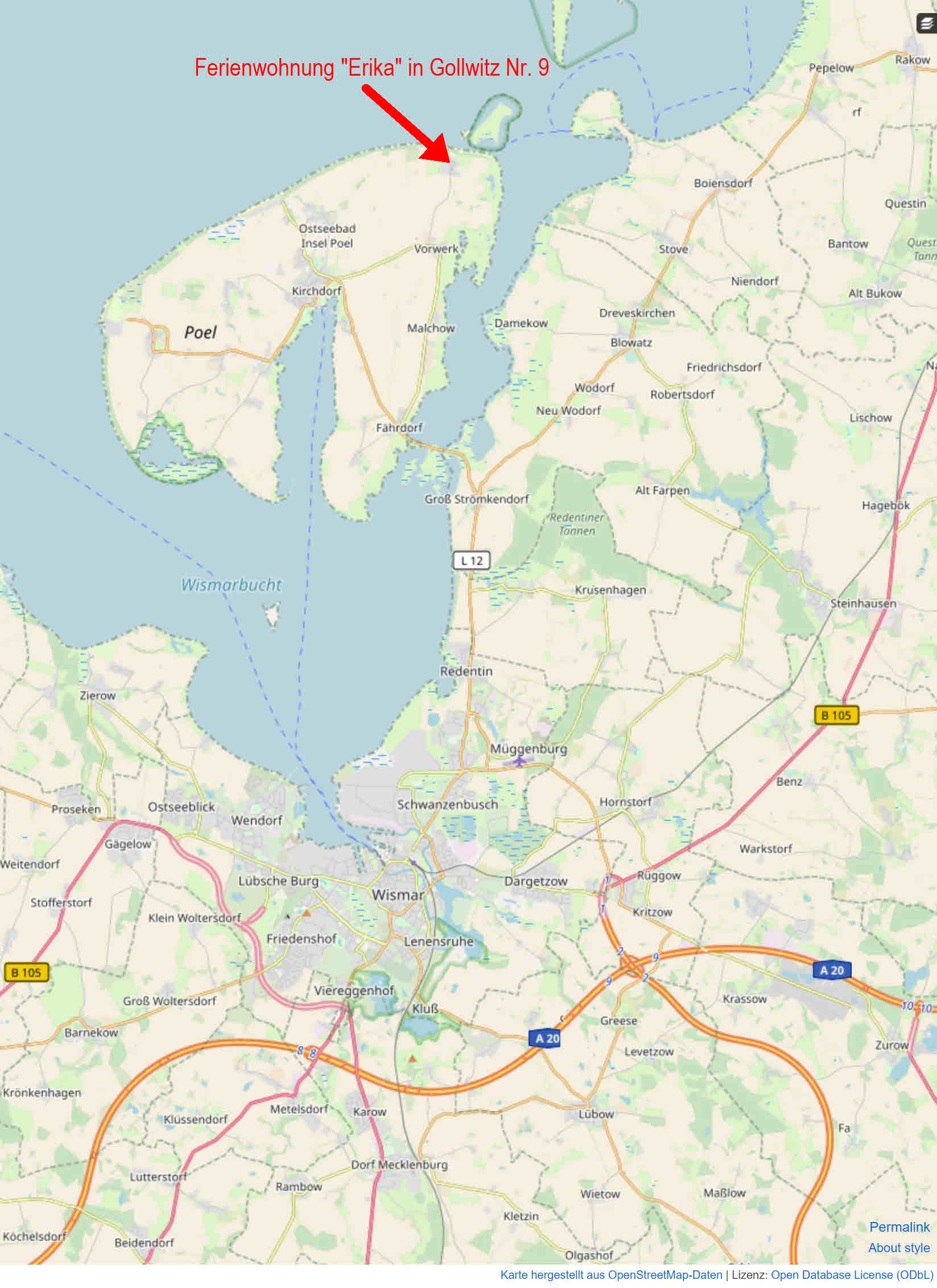 Openstreetmap Kartenausschnitt gr��er